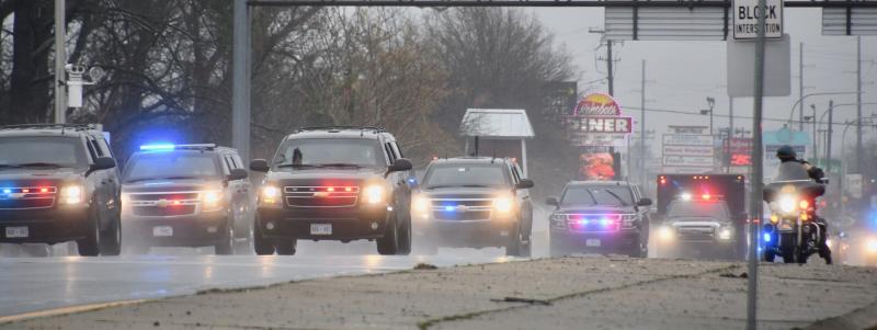 On Jan. 4, President-elect Joe Biden and wife Jill ride in a motorcade along Route 1 heading north to Wilmington after spending the New Year’s weekend in their North Shores home in Rehoboth Beach. Biden said on his first day in office he will sign an order requiring mask wearing where he can under law, such as federal buildings. He’s urging Americans to wear masks not as a political statement but as a patriotic act.